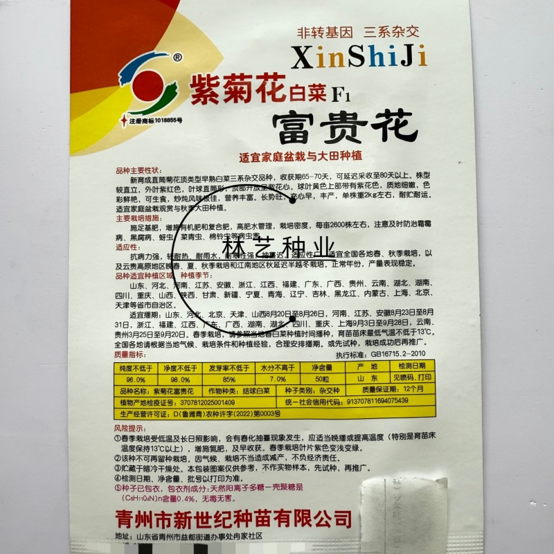 富贵花紫菊花白菜种子高产抗病耐热耐寒农家菜园家庭阳台