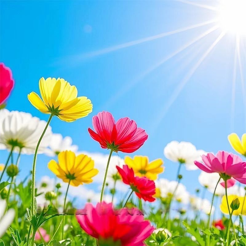 耐寒格桑花种籽七彩野花组合花草种子多年生四季开花易种庭院