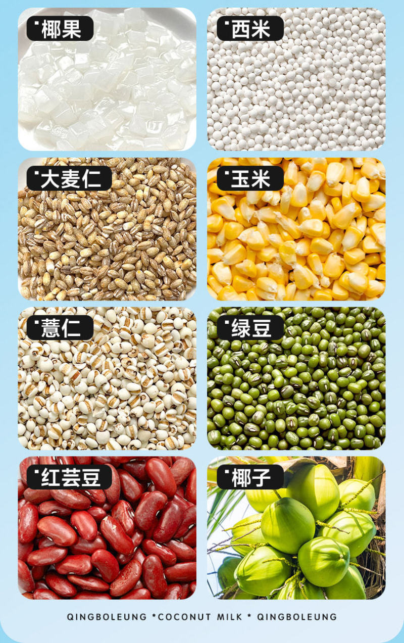 南国徐大漂亮清补凉饮品饮料海南特产椰奶早餐椰子汁椰果谷物6