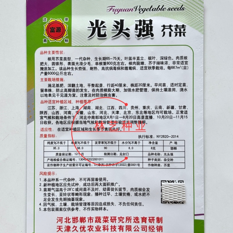 光头强芥菜种子一代杂交根用芥菜类型肉质根肥大根肉脆嫩介辣