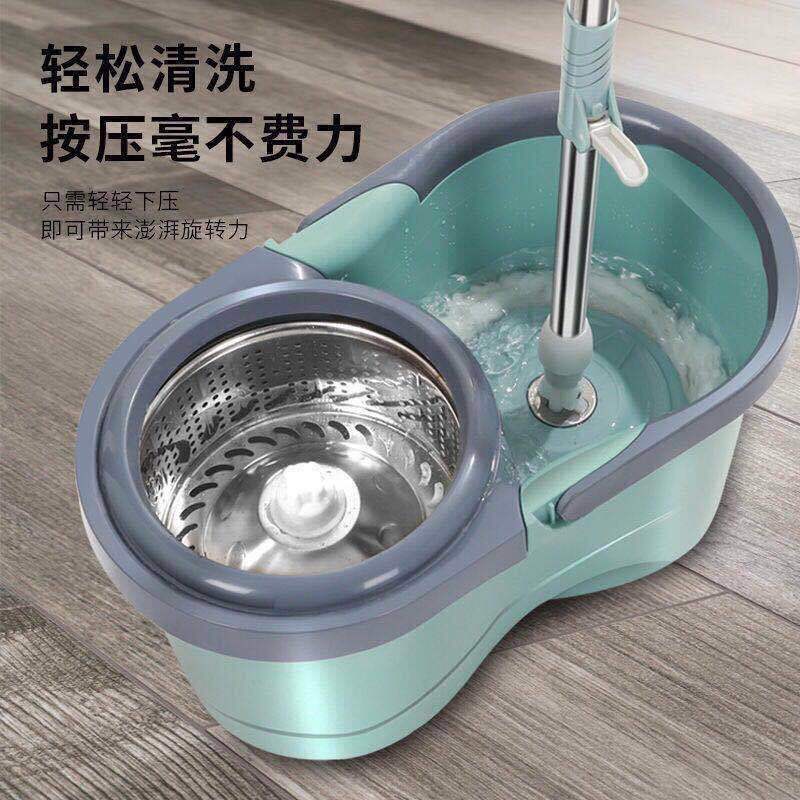 旋转拖把家用一拖净免手洗单桶吸水布懒人地拖自动甩干脱水
