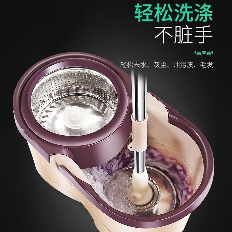 旋转拖把家用一拖净免手洗单桶吸水布懒人地拖自动甩干脱水