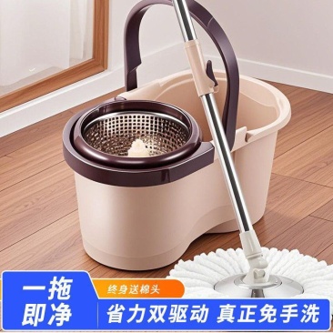 旋转拖把家用一拖净免手洗单桶吸水布懒人地拖自动甩干脱水