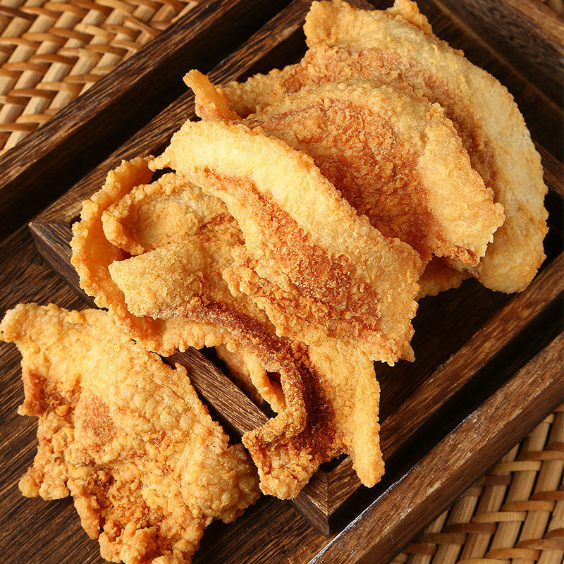 酥脆猪油渣网红麻辣肉脂渣油炸即食脆皮五花肉青岛特产解馋小零食