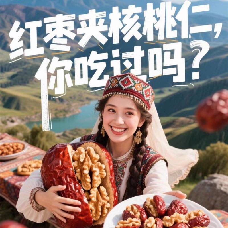 枣夹核桃新疆特产新疆大红枣夹心仁派旗舰店孕妇单独包装大个