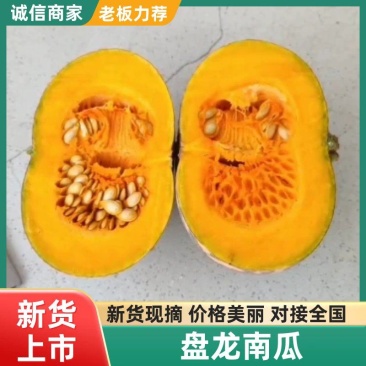 盘龙南瓜大量上市口感粉糯甜圆南瓜圆磨盘南瓜