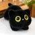 可爱黑猫猫咪玩偶毛绒玩具女生床上长条夹腿公仔娃娃靠垫睡觉礼物