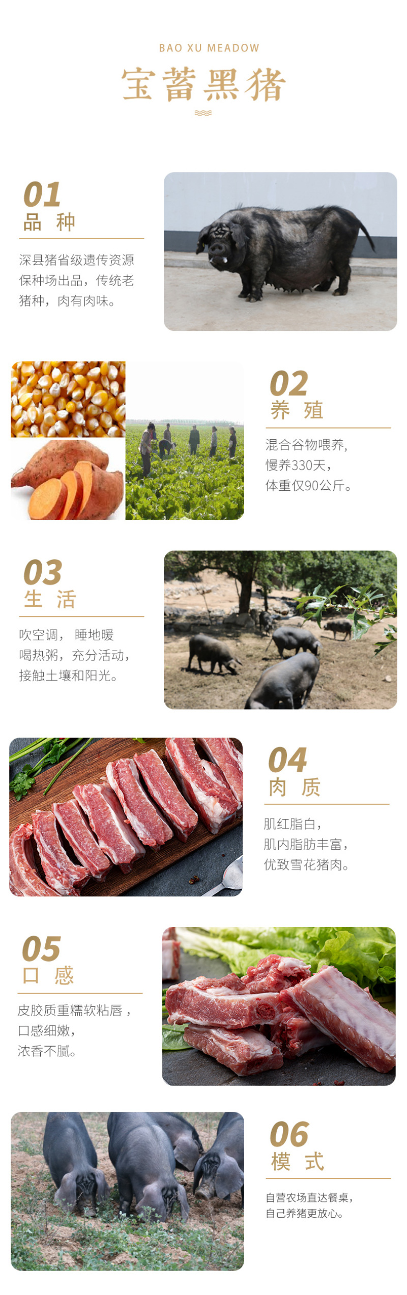 宝蓄黑猪后腿肉谷物喂养品质优等后座肉现宰现发
