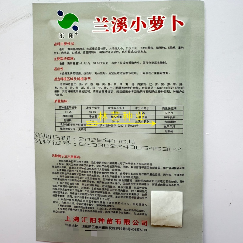 兰溪小萝卜种子腌制泡菜专用特产白萝卜籽种拇指萝卜种孑