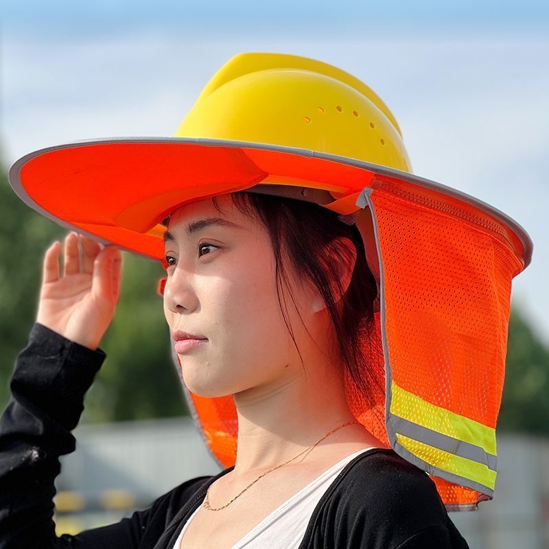 夏季安全帽工地防晒遮阳帽遮阳帽檐建筑施工防紫外线透气