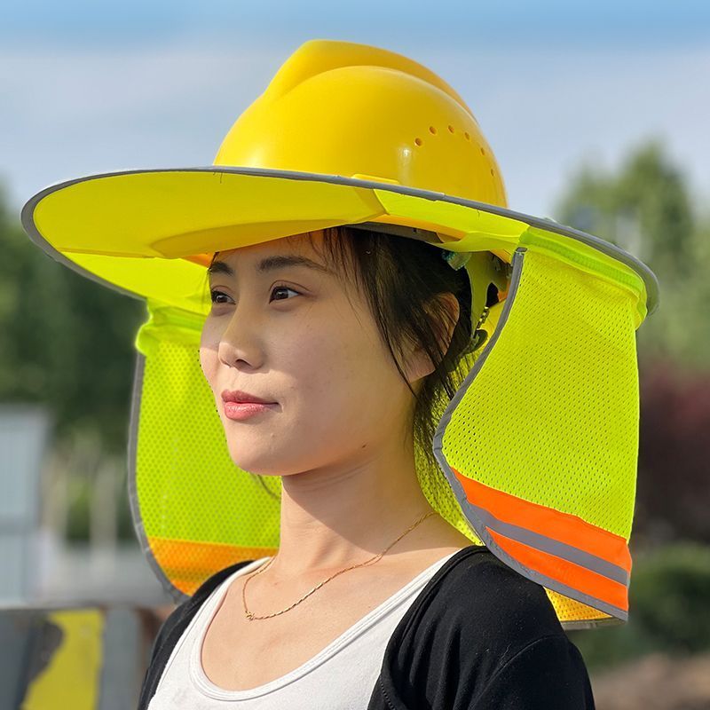 夏季安全帽工地防晒遮阳帽遮阳帽檐建筑施工防紫外线透气