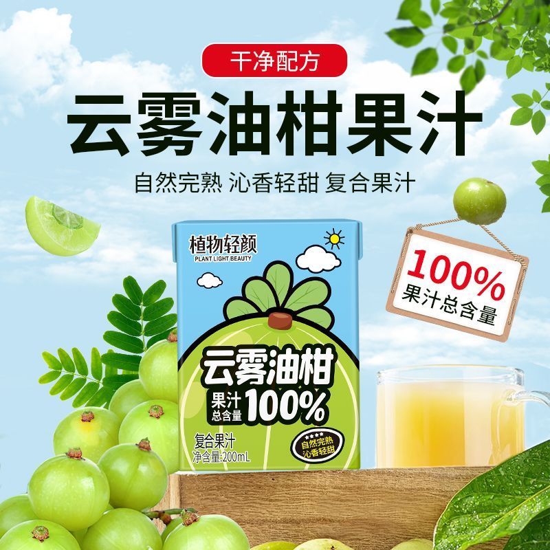 干净配方云雾油柑100%果汁烧烤火锅解腻正宗油柑整箱12盒