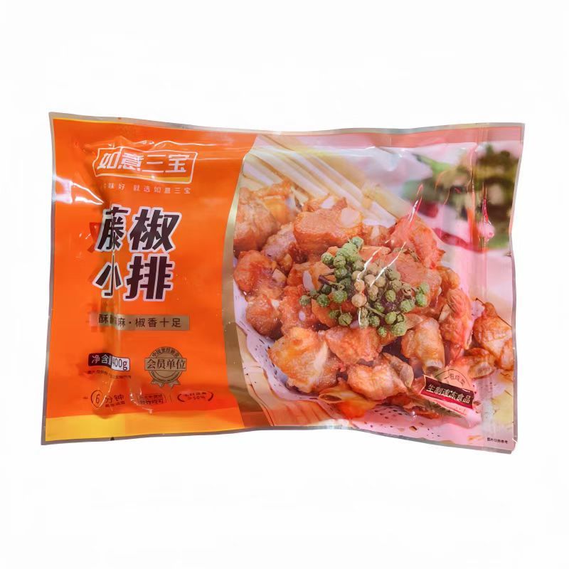 蒜香小排藤椒小排黑猪肋排解冻炸制即可蒜香浓郁