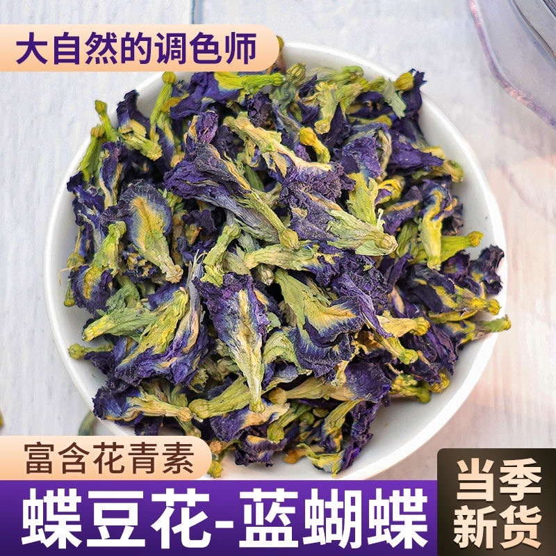 大货碟豆花干花泰国蓝蝴蝶花云南变色花