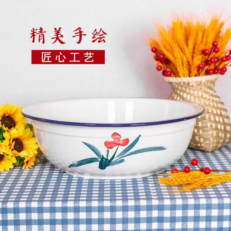 和面盆陶瓷大口径老式家用粗陶超厚加深揉面发面晒酱酿酒蒸馒头