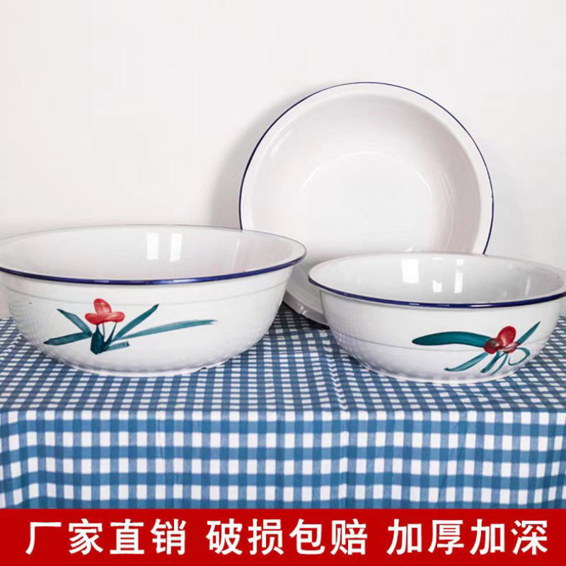 和面盆陶瓷大口径老式家用粗陶超厚加深揉面发面晒酱酿酒蒸馒头