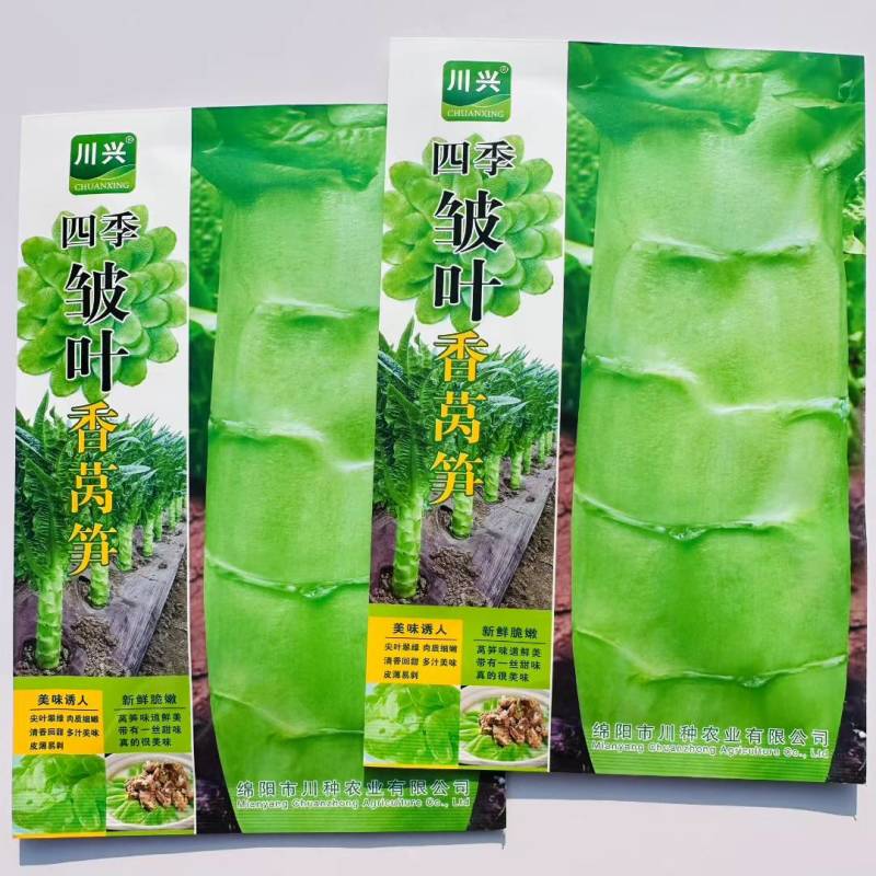 川兴四季皱叶香莴笋种子清香脆嫩高产耐热抗病蔬菜莴苣种籽夏
