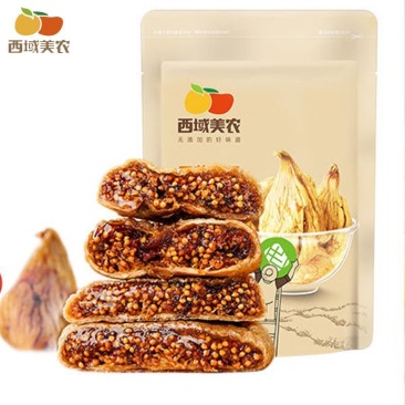 西域美农无花果干夹核桃袋装新疆特产孕妇零食原色无防腐剂新日期