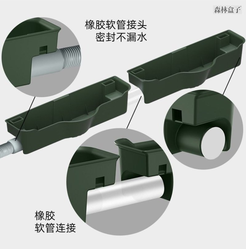 森林盒子多功能简约悬挂自动灌溉植物墙花盆套装绿色家庭阳台