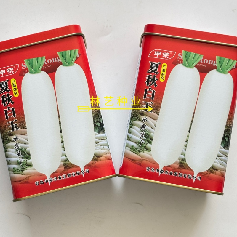 夏秋白玉白萝卜种子早熟耐热水分足抽苔晚不易空心肉质细嫩