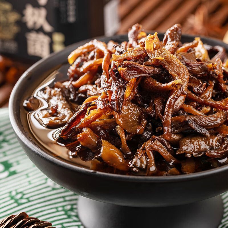 鸡枞菌松茸菌即食油菌蘑菇酱下饭菜小吃拌饭拌面云南特