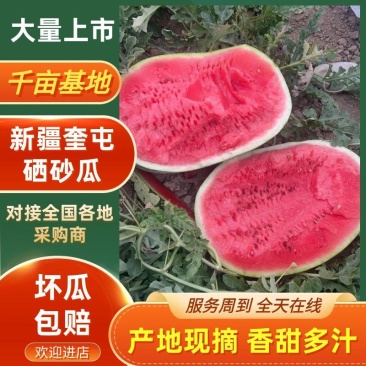 新疆奎屯西瓜石缝西瓜硒砂瓜货源充足薄皮大红瓤