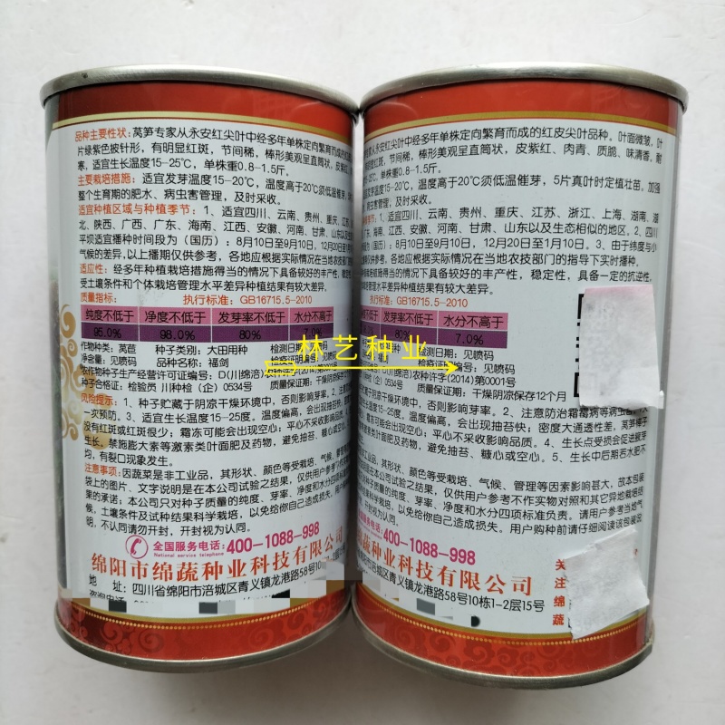 绵蔬福剑香莴笋种子耐寒尖叶皮红肉青质脆香味浓味清香莴苣