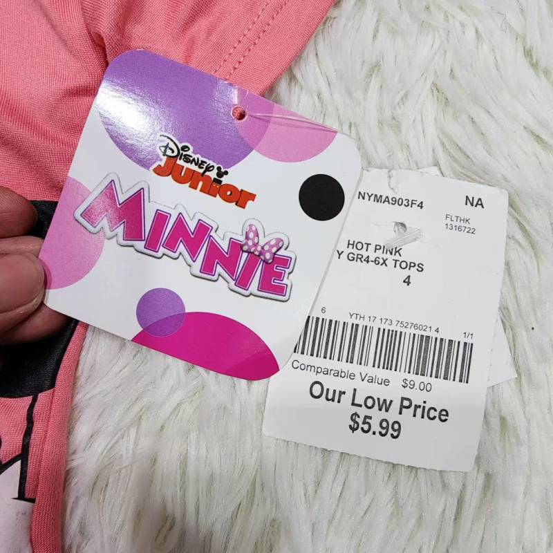 迪士尼品牌重工亮片女童短袖上衣170件，码数3Y-6Y，