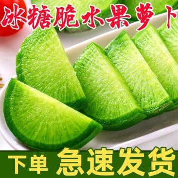 潍坊水果萝卜生吃甜脆型新鲜正宗山东青冰淇淋凤梨萝卜农科院基地