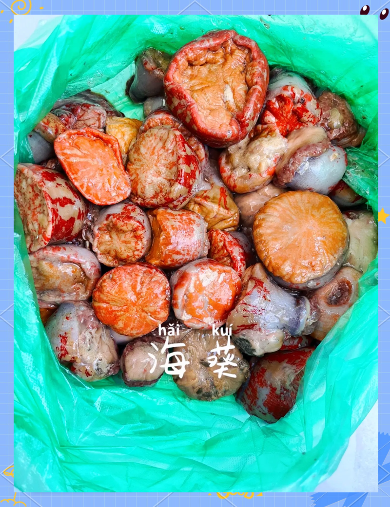 自家渔船，大海打捞海葵，原产地加工出售，