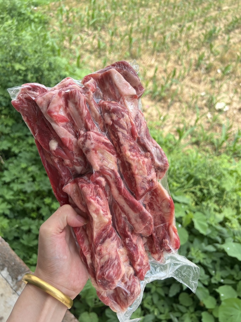 牛肋条腹肉条谷饲版烧烤烧鸟店穿串必备食材