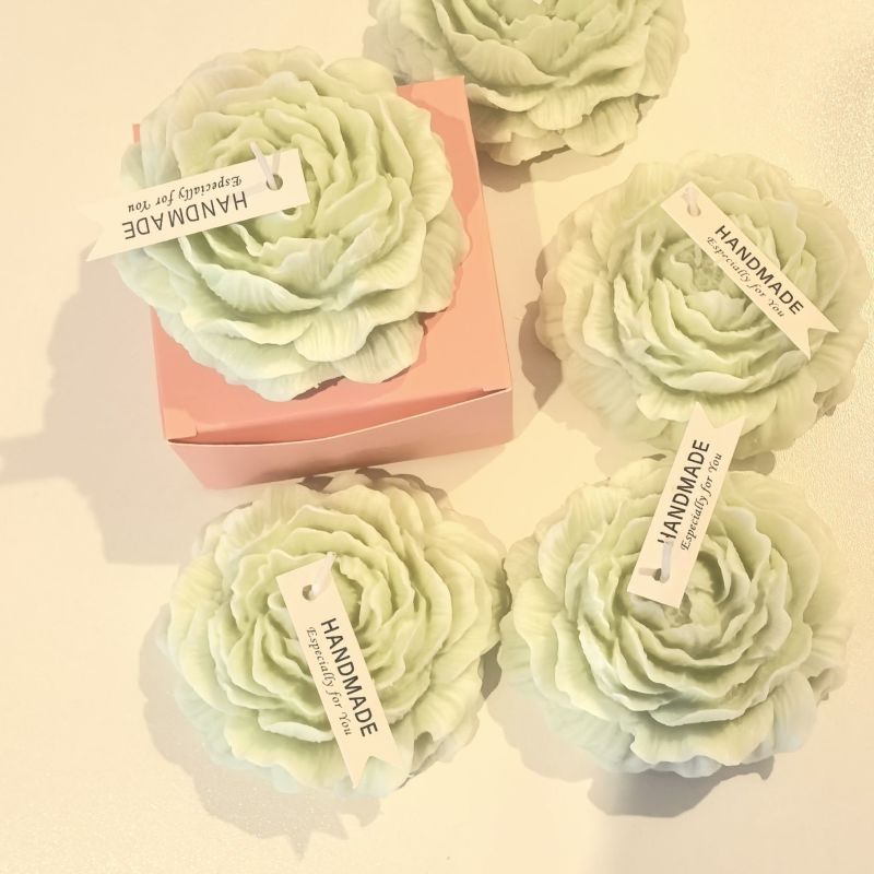 DIY香薰伴手礼云端牡丹花蛋糕蜡烛生日派对必备朋友闺蜜礼物无