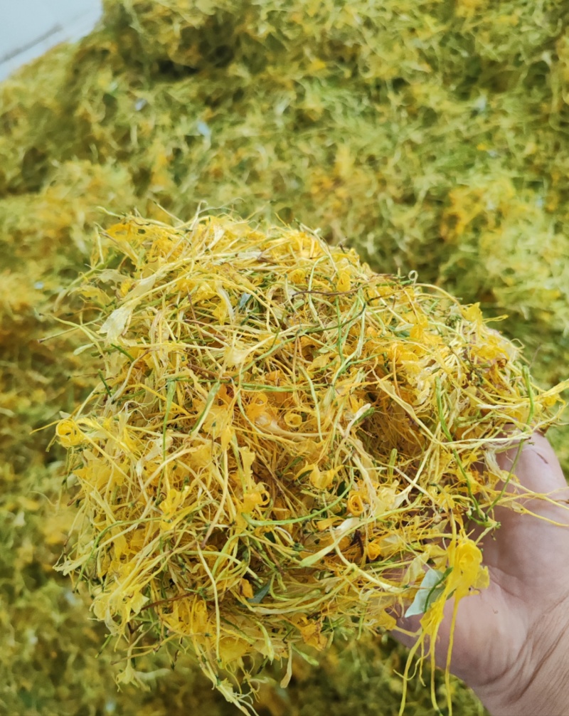 野生金银花蒸熟晒干无硫颜色金黄5斤包邮