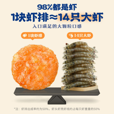 海鲜虾饼98%鲜虾含量空气炸锅虾排刷火锅虾饼半成品冷