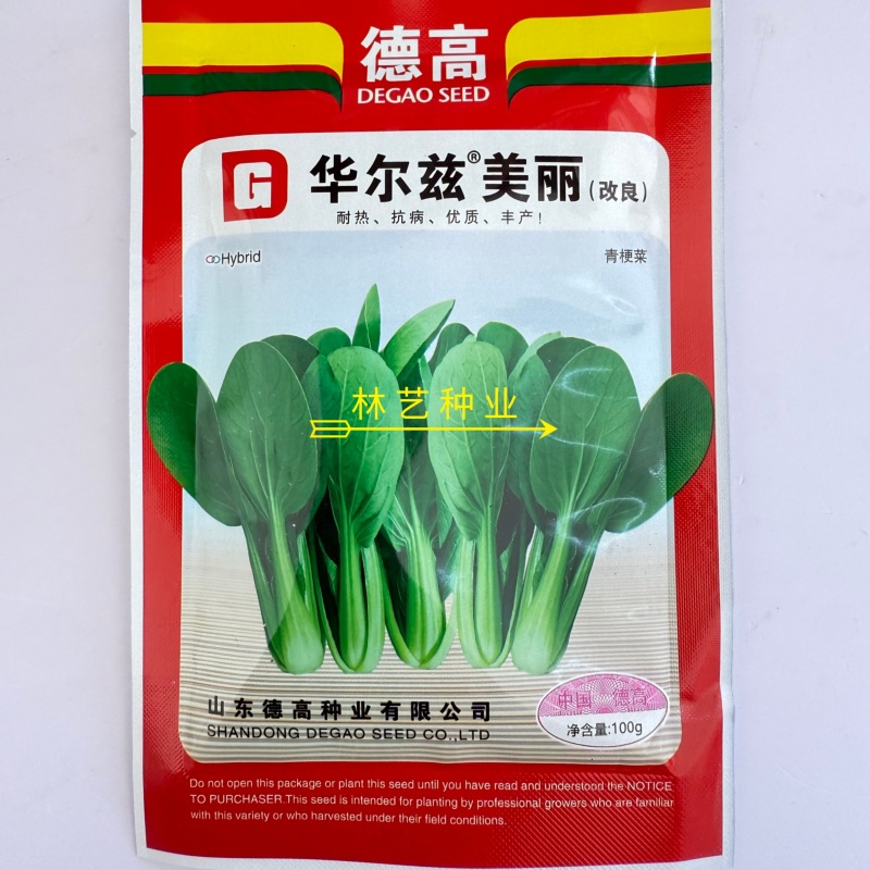 华尔兹美丽青梗菜青菜种子高产耐热耐湿油亮上海青种子原