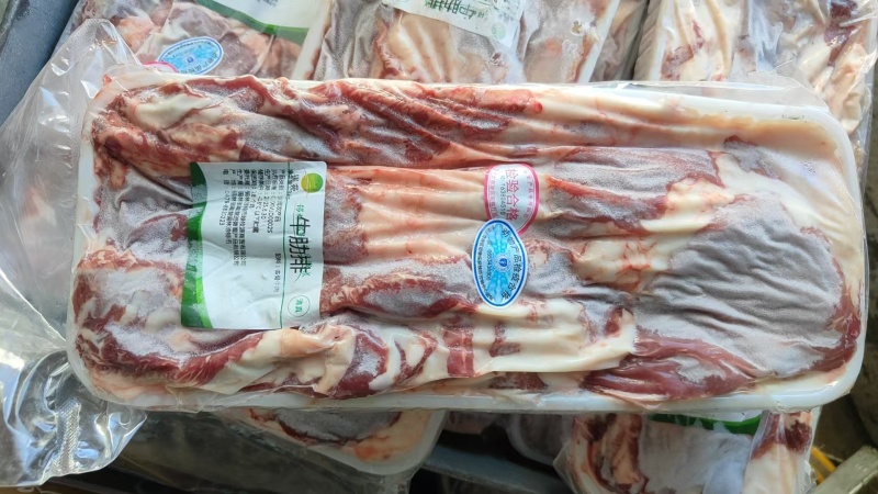 【牛肋条肉】当地草原黄牛的去骨肋排肉！鲜干速冻！六斤一盒