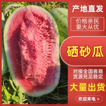 【精品】西瓜硒砂瓜产地直供新鲜美味品质保证欢迎来电