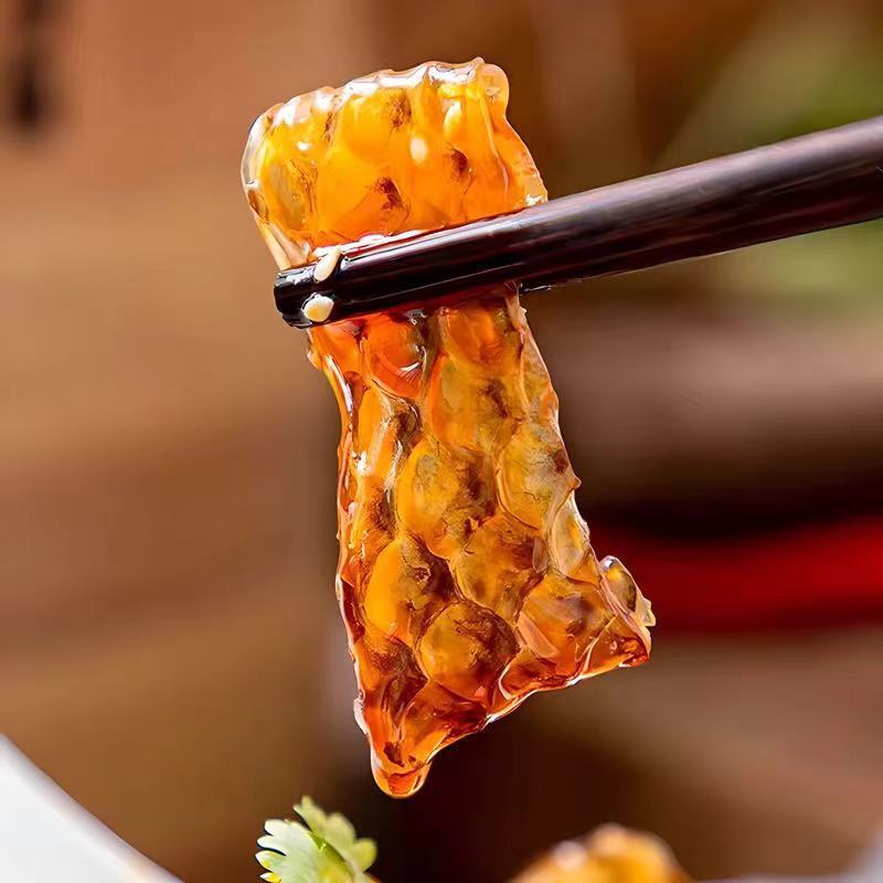 红油鱼皮卷泡椒鱼皮香辣零食即食下酒菜凉拌菜爽脆Q弹凉拌批发