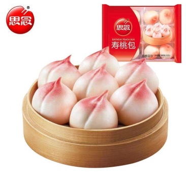 思念寿桃包360g/1袋12个生日寿桃早餐点心长寿包速食加热