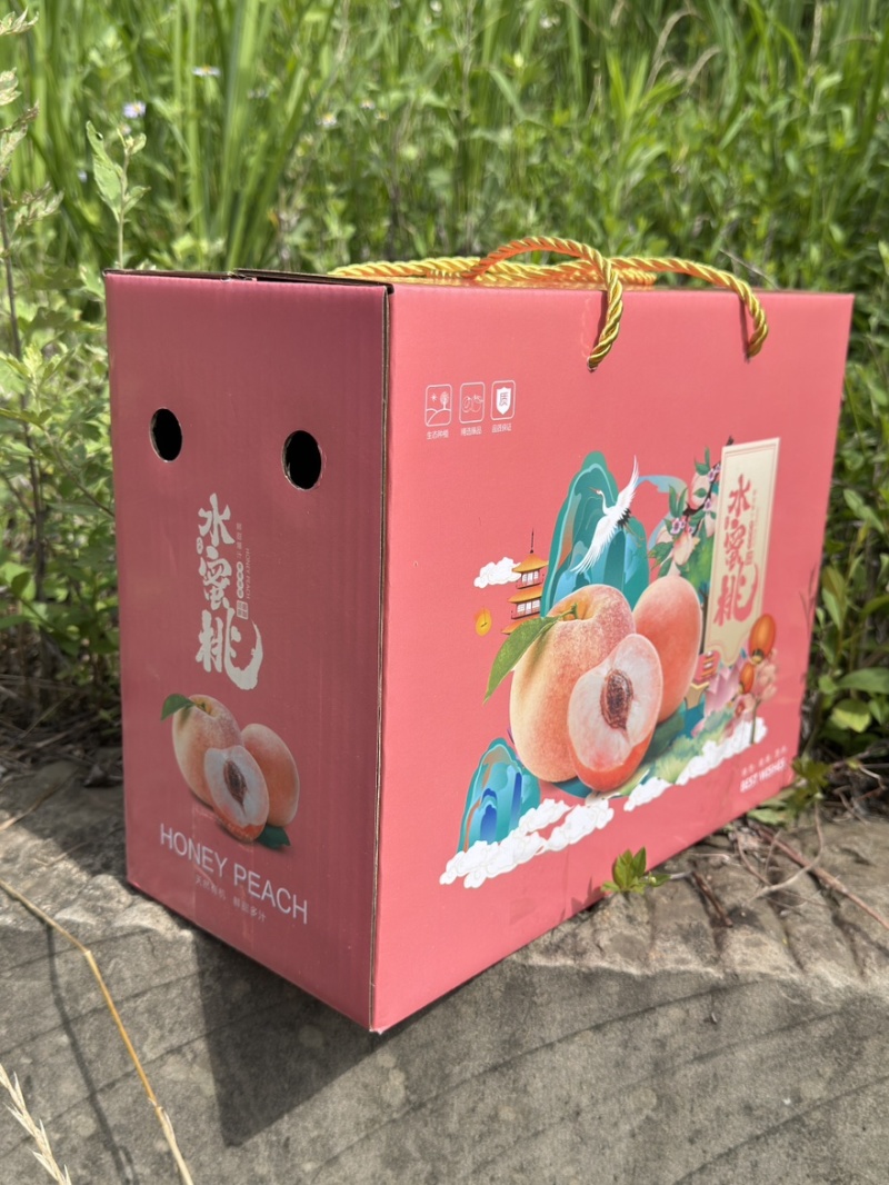 巴中晚湖景水蜜桃产地直销巴中凤头山桃园