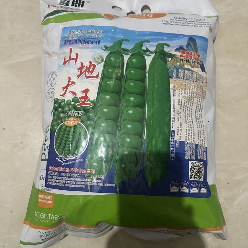 农业部登记长寿仁豌豆种子高架甜脆豌豌豆种子