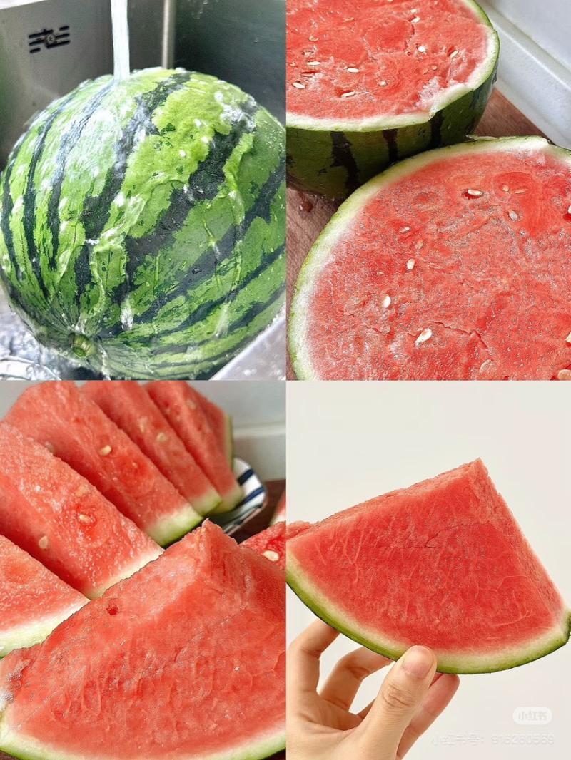 蜜汁西瓜🍉清甜解渴脆口无籽，放心大口的吃，个个大瓜