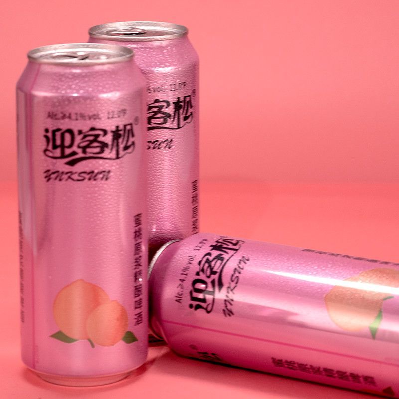 迎客松蜜桃原浆精酿啤酒麦芽浓度12P500ml*6瓶整箱果
