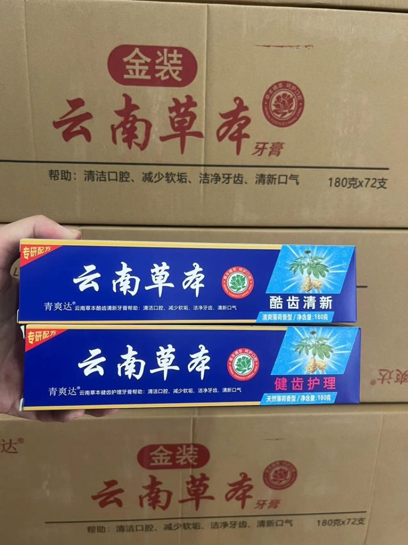 正品云南草本中草药牙膏清新口气薄荷清爽护龈健齿清仓多效