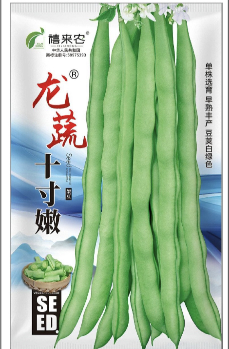 慕兰多十寸嫩豆角种子四季豆种子白肉豆种子菜农种植户大田