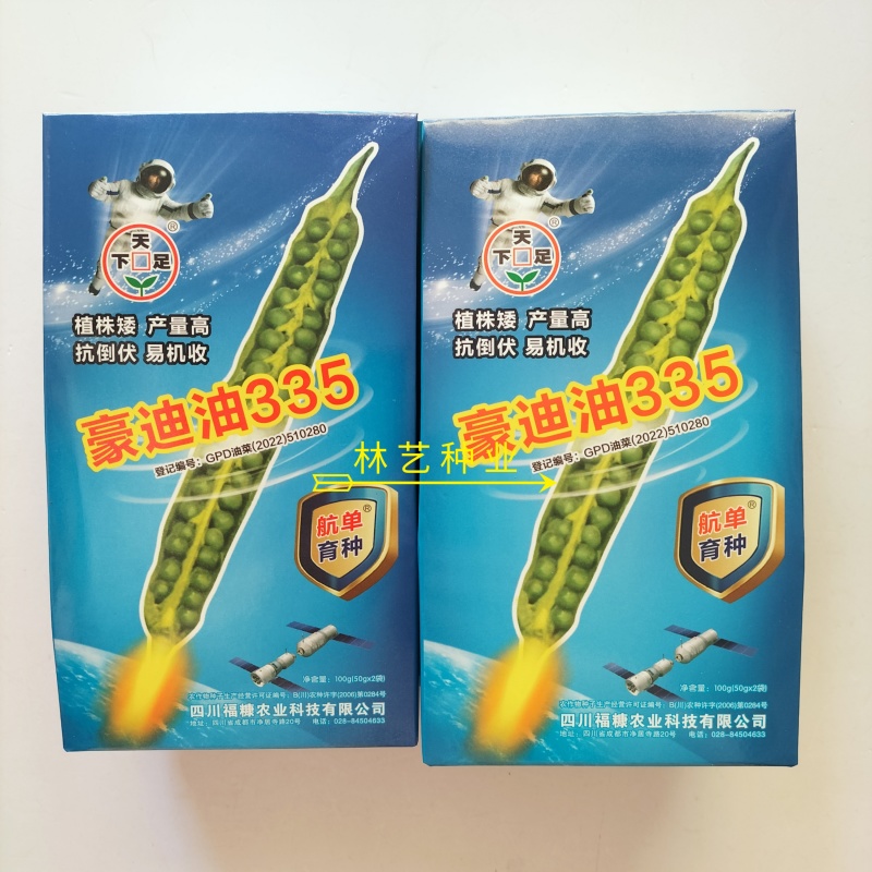 豪迪油335油菜种子高产高油抗倒抗寒秋冬季早熟大粒甘蓝型