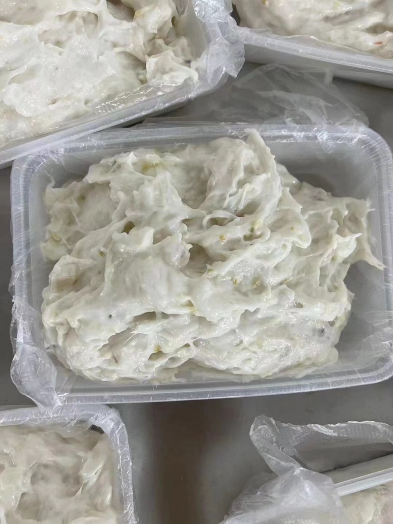 墨鱼滑纯手工墨鱼胶墨鱼丸子原材料一斤一盒可定制标签