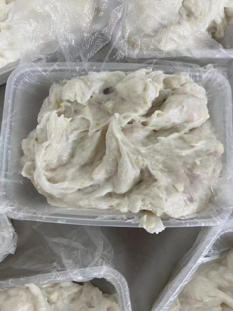 墨鱼滑纯手工墨鱼胶墨鱼丸子原材料一斤一盒可定制标签