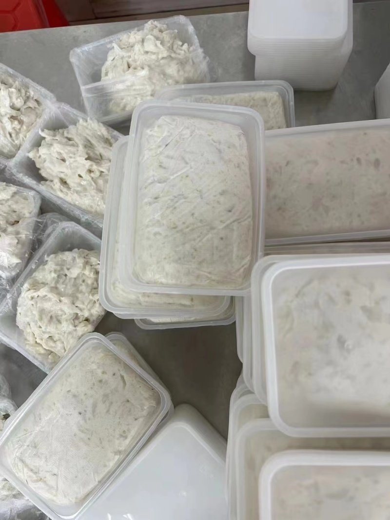 墨鱼滑纯手工墨鱼胶墨鱼丸子原材料一斤一盒可定制标签