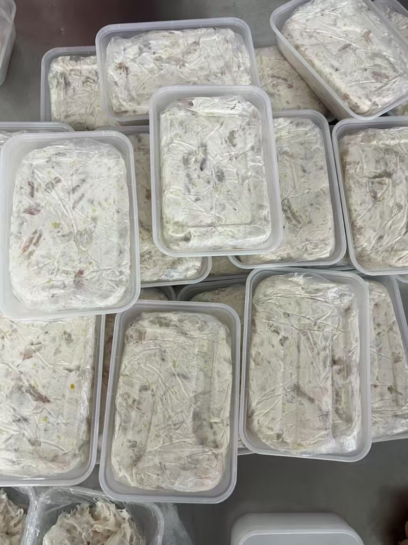 墨鱼滑纯手工墨鱼胶墨鱼丸子原材料一斤一盒可定制标签